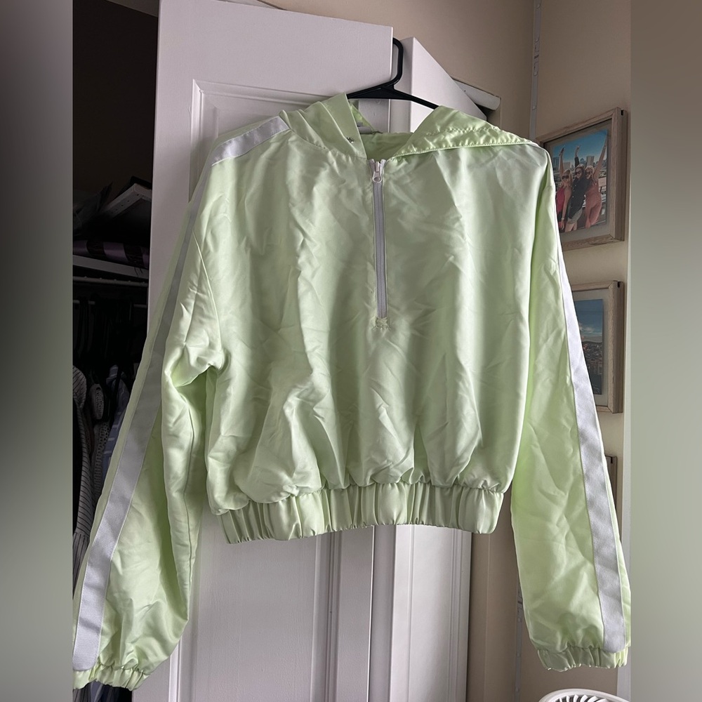 Forever 21 neon green athletic jacket